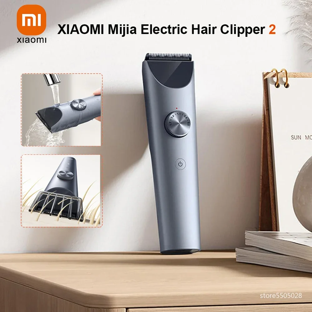 XIAOMI Mijia Electric Hair Clipper Mens Professional Hair Cutting Machine Home Use Cordless Rechargeable Barber Hair Trimmer 2
