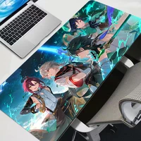 Large Gaming Genshin Impact Venti Mousepad New Keyboard Pad Gamer Mouse Pad on The Table Speed Desk Mat Anime 900x400 Mouse Mats 1