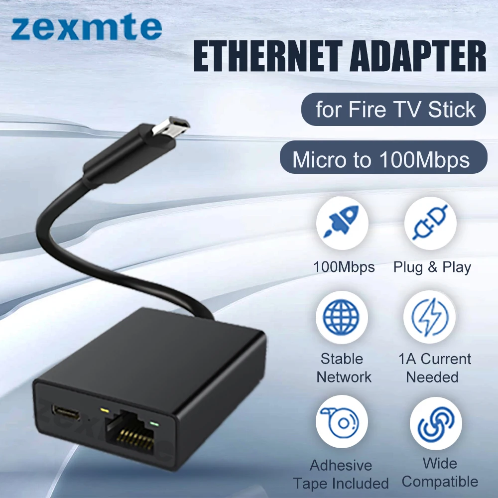 Adaptador Ethernet para Fire TV Stick Chromecast Guatemala