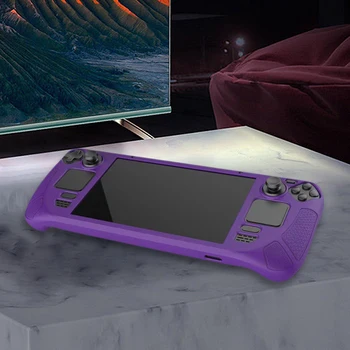 Silicone Console Cover Anti Slip Soft Shell Game Console Full Cover with Bracket Replacement Accessories for Steam Deck 2