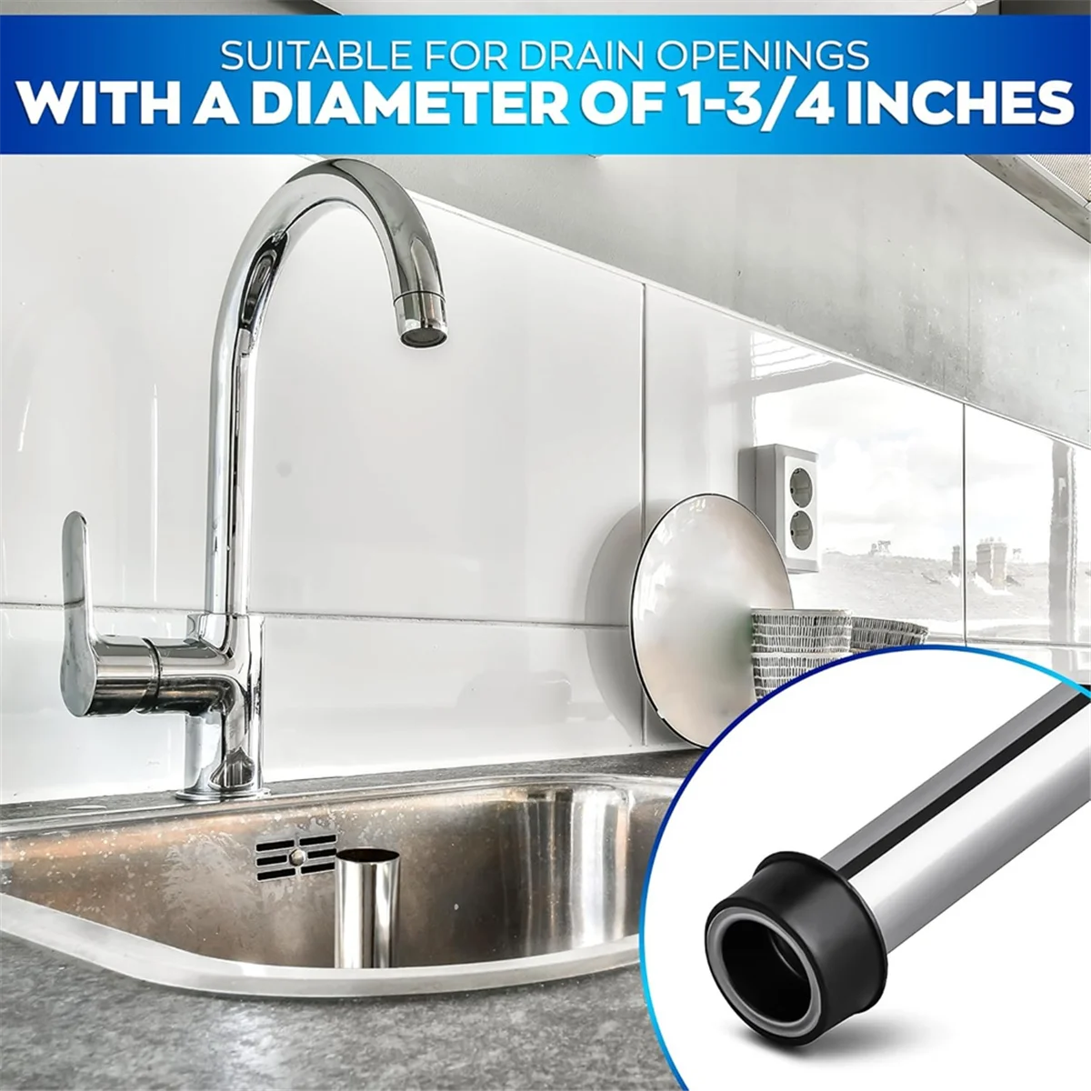 ABBO-Bar Sink Overflow Pipe 7.48inch Sink Strainer Pipe