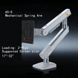 Ergonomic Adjustable Gas Spring Monitor Stand (A5 - S)