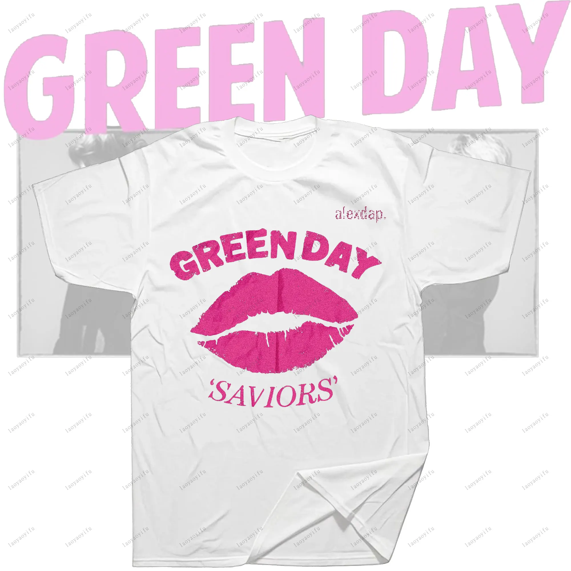 Green Day 2025 Tour Vintage Punk Rock T Shirt Cotton Band Tee for