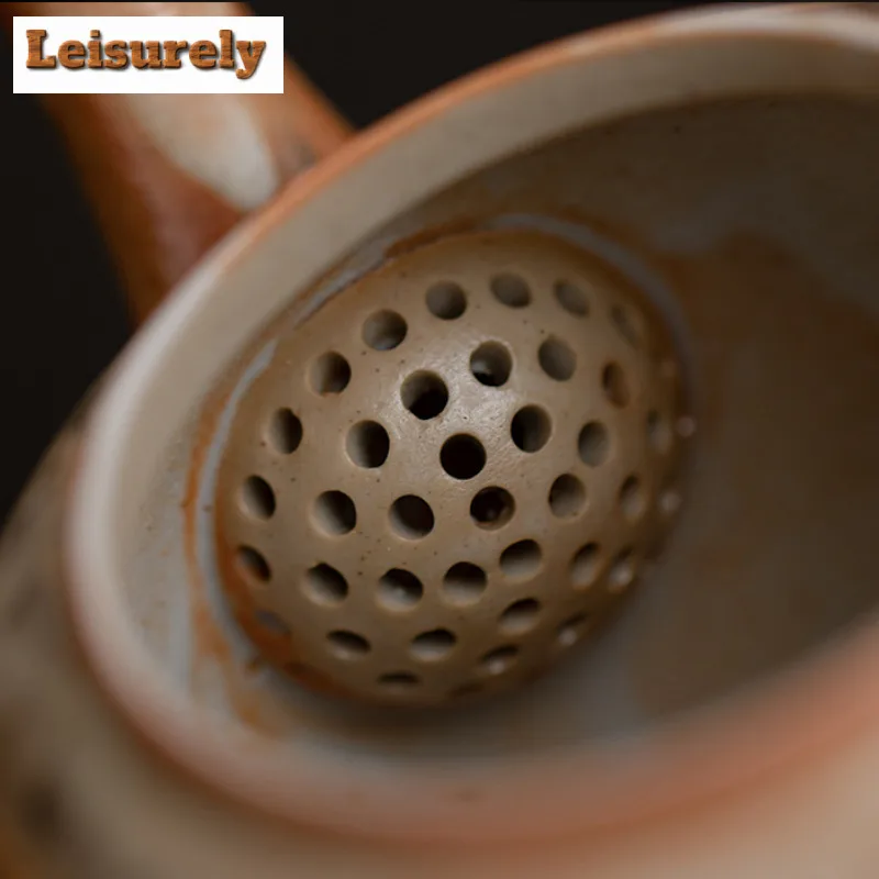 150ml Zhi Wild Burnt Teapot Antique Tea Infuser Pot Household Tea Brewing Kettle With Ball Hole Tea Items Supplies Ornaments
