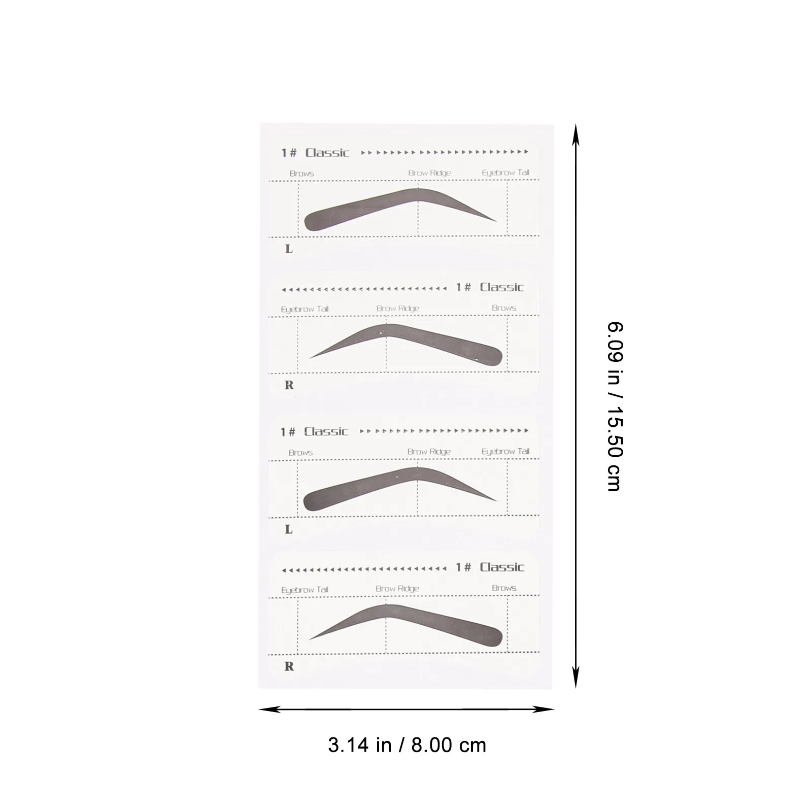 6Pcs 메이크업 눈썹 템플릿 세트 여성용 일회용 스텐실 빠른 눈썹 쉐이핑 컴팩트 사이즈 일상 사용 및 여행에 이상적