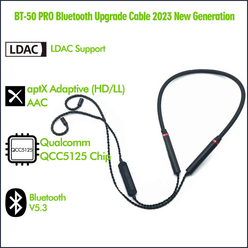 Ldac Qcc5125 Bluetooth Neckband Adapter Mmcx 0.78 0.75 2pin Qdc Ie80 A2dc Ie300/900 Hifi