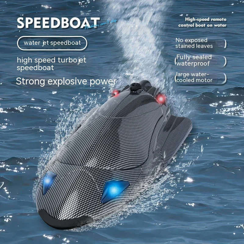 

A Boat On A Sign Remote Control Jet Boat High Speed Rc Boat Double Vortex Pump Injection Racing Water Toys Children Gift