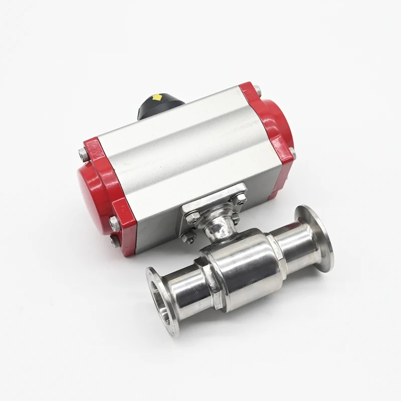 JTAIV DN15-DN100 Pneumatic sanitary quick-fit 2 way stainless steel pneumatic actuator Pneumatic Quick Install Ball Valves
