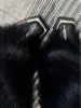 Trendy Stylish Men's Black Fur Imitation Trousers Personality Faux Fur Splicing Pants Heavy Industry Fur Imitation Pocket Pants 2