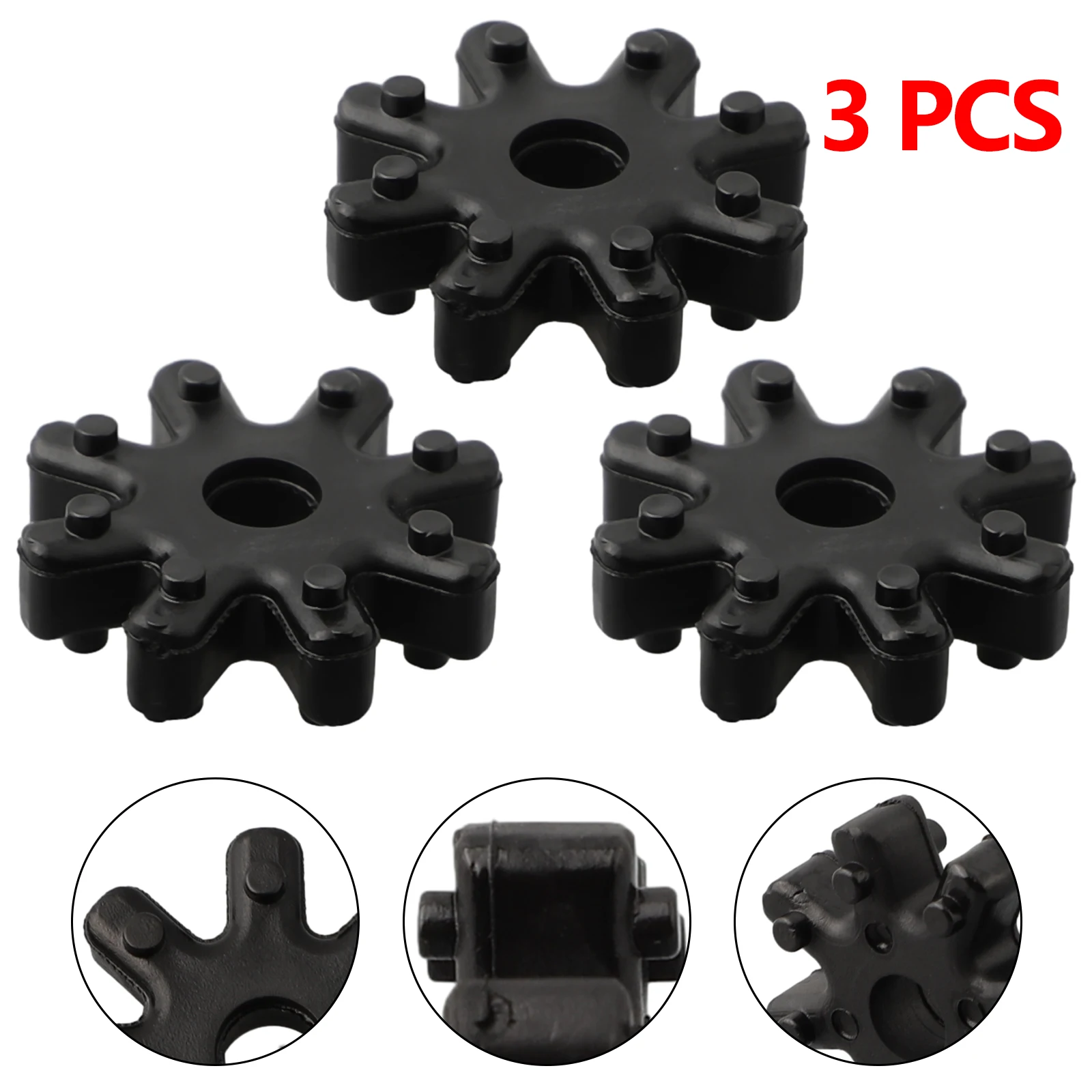 Universal Black Rubber Steering Coupler, Easy Install Direct Replacement, Fits Multiple Hyundai & Kia Models 2007-2014