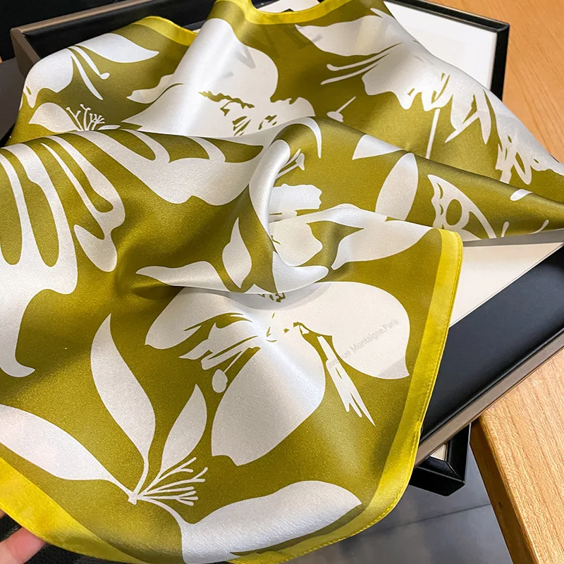 Decorative 100% Real Silk Scarf 53cm Square