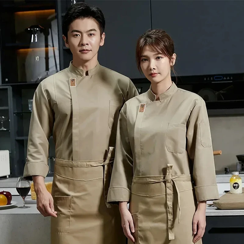 Professional Chef Work Clothes Catering Cooking Clothes Tops Restaurant Uniform Kitchen Shirt Hotel Cook Jacket Waiter Overalls - Image 4