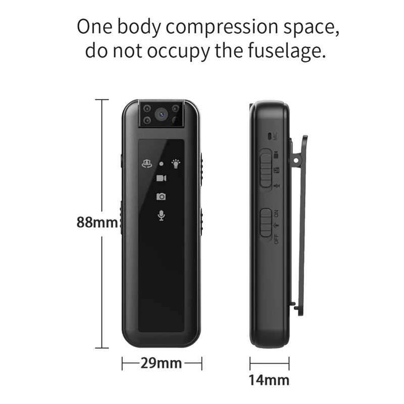 적외선 나이트 비전 미니 녹음기 카메라, HD1080P, 웨어러블 카메라, 자동차 DVR, 가정용 애완 동물 카메라, 야외 바디 카메라