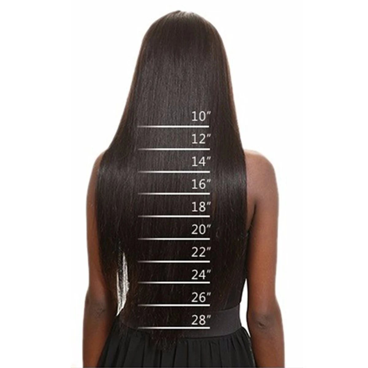 3PCS 14-26 inch synthetic African braided hair bundle extension virgin body straight bundle natural woman heat-resistant wig