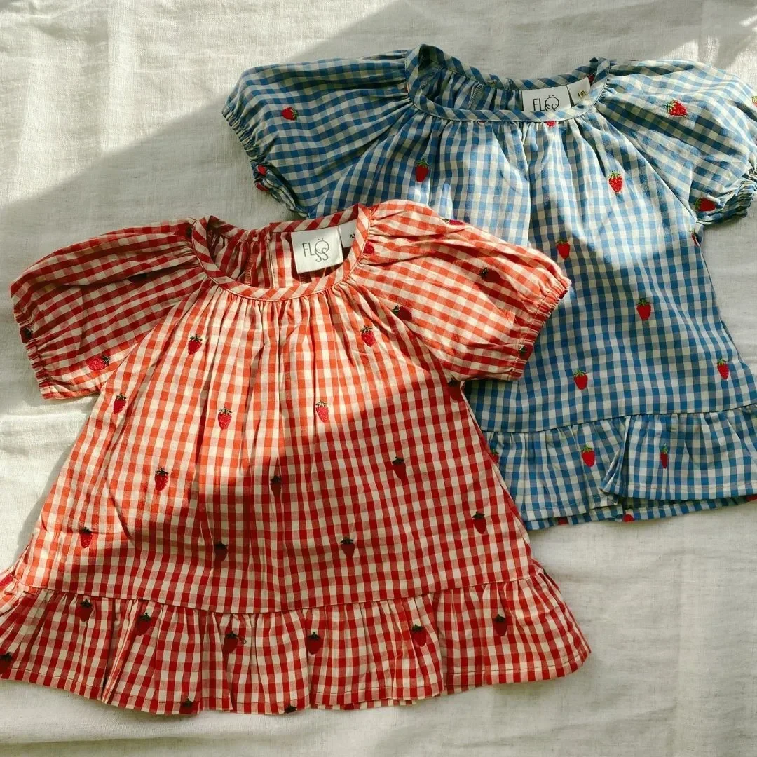 Summer Girl Clothes Dresses Girls Party Dress Children Short Sleeves Cotton Toddler Baby Dress Kids Girls Clothes Floess