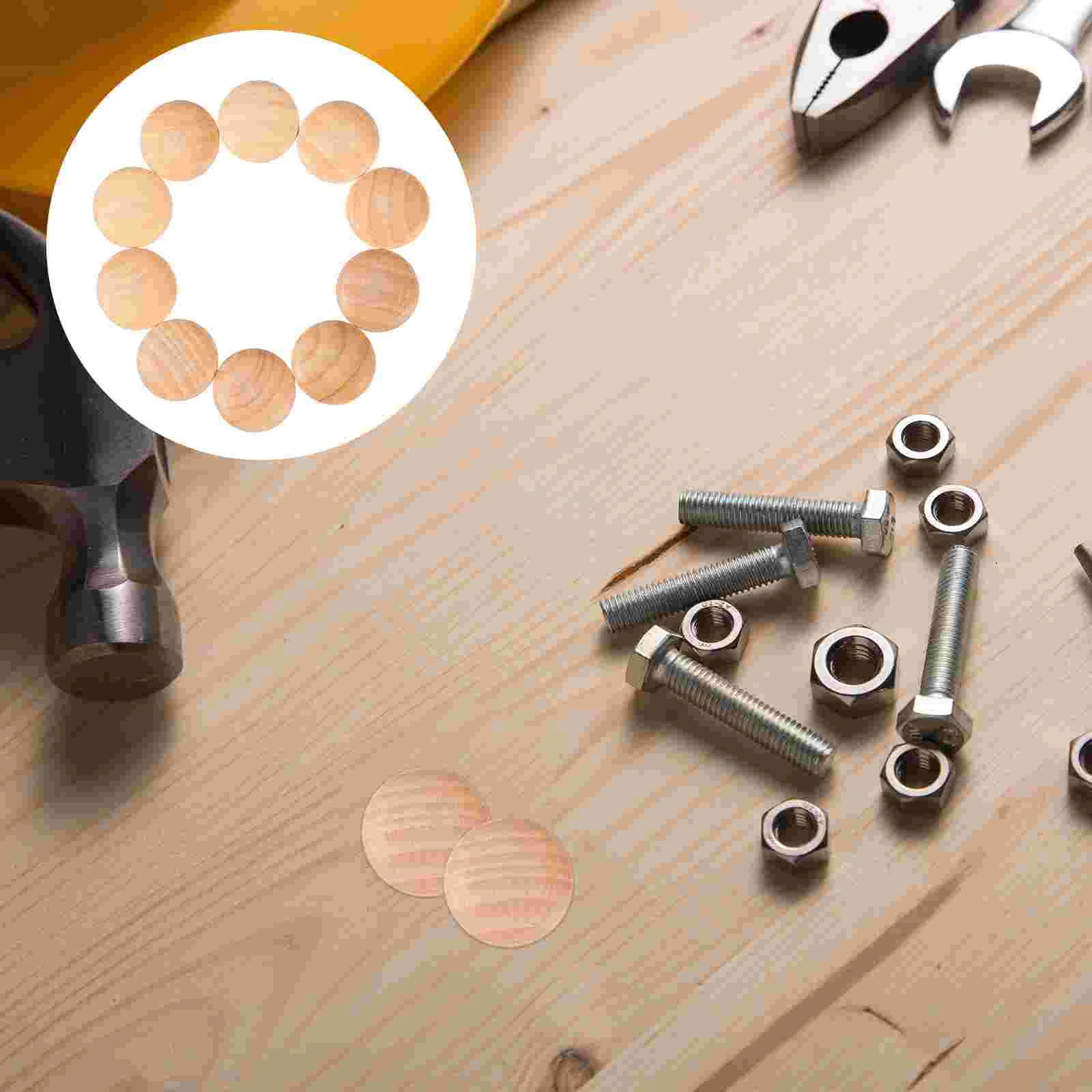 

Furniture Screw Hole Plugs Stair Handrail Decoration Covers (Wood Color)