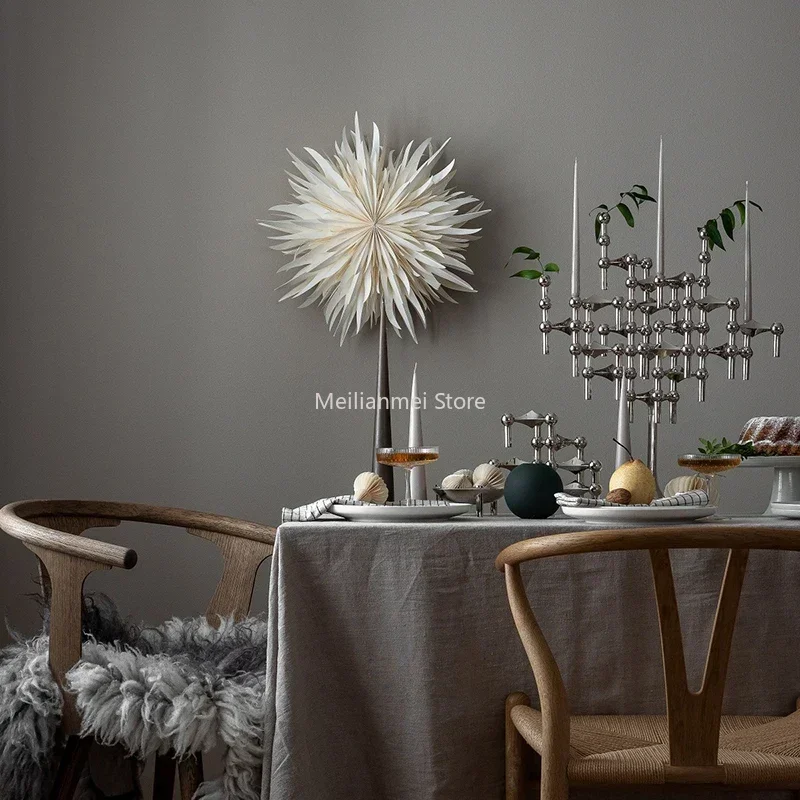 Candle Holders Molecular Structure Metal Candle Holder Nordic Gold Candlestick Centerpiece Living Room Decoration Gift home decore candelabra