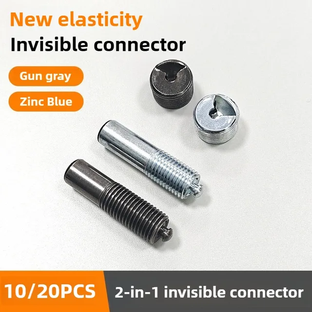 10/20 PCS ที่มองไม่เห็น 2 in 1 Connector สกรู Fastener ซ่อนตู้ลามิเนตตู้เสื้อผ้าประกอบเฟอร์นิเจอร์รวม Fastener 1