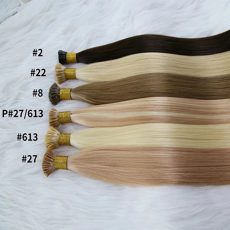 Remy I Tip Hair Extension Natural Color Human Hair Extension 100pc/Set Capsule Keratin Natural Fusion Human Color