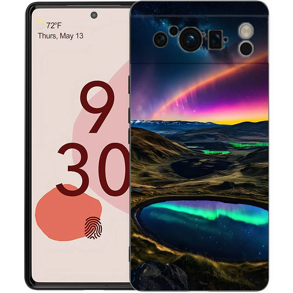 Stunning Northern Lights Soft Shockproof Black Phone Case - TPU Shell