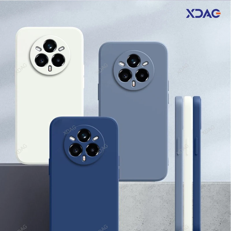 Liquid Silicone Fashion Phone Case with Original Camera Protection and Simple TPU Back Cover