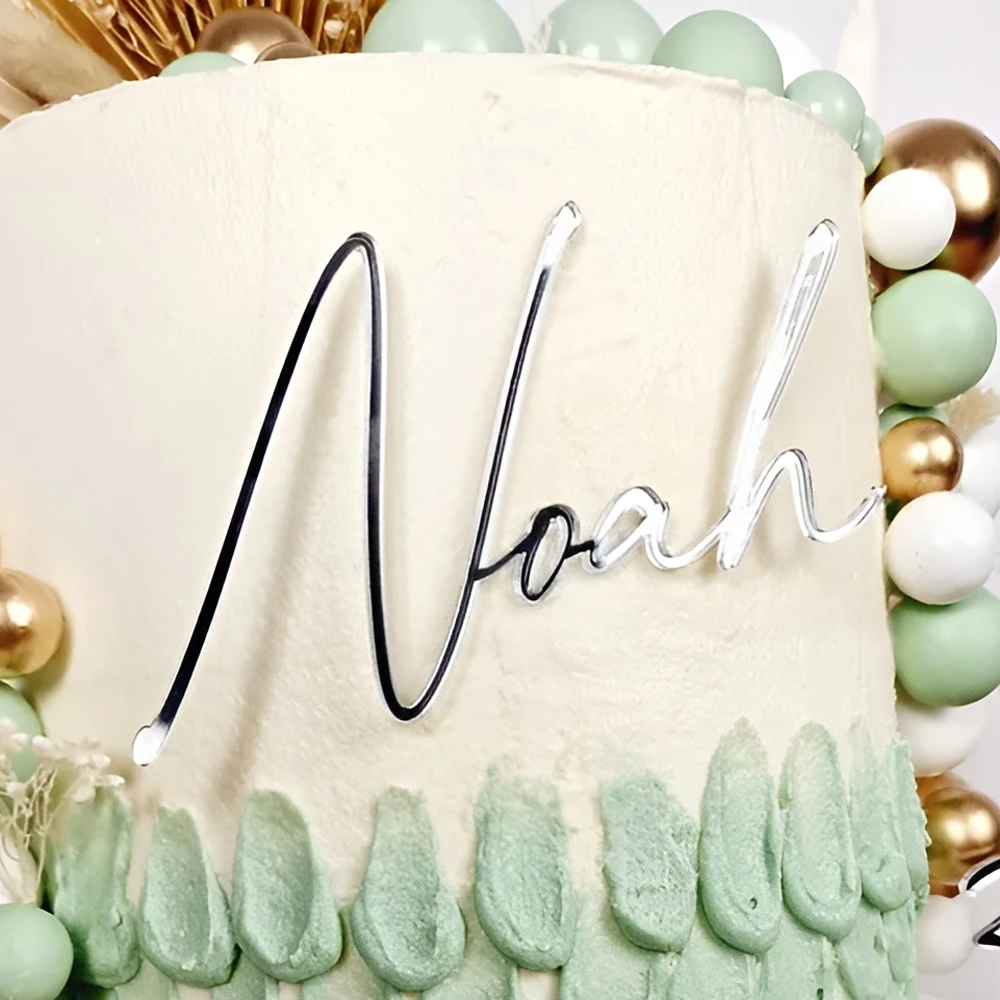 Cake Topper Personalized Cake Decoration Name Acrylic Topper Birthday
