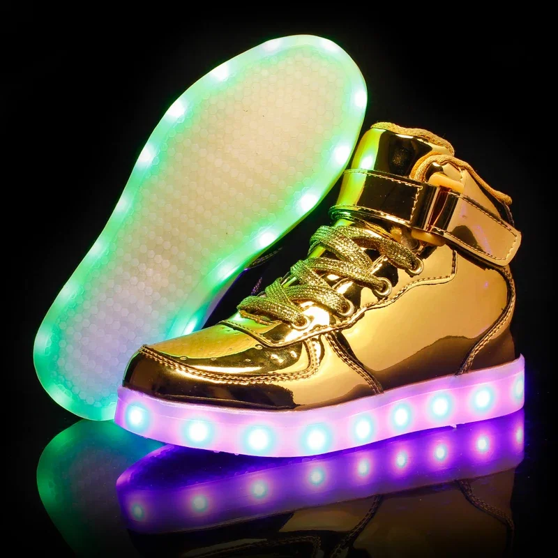 Adult&Kids Light Up Shoes Light USB Charging Loop Fashion Sports Dancing Sneakers Luminous Sole for Women&Men Led Shoes 6