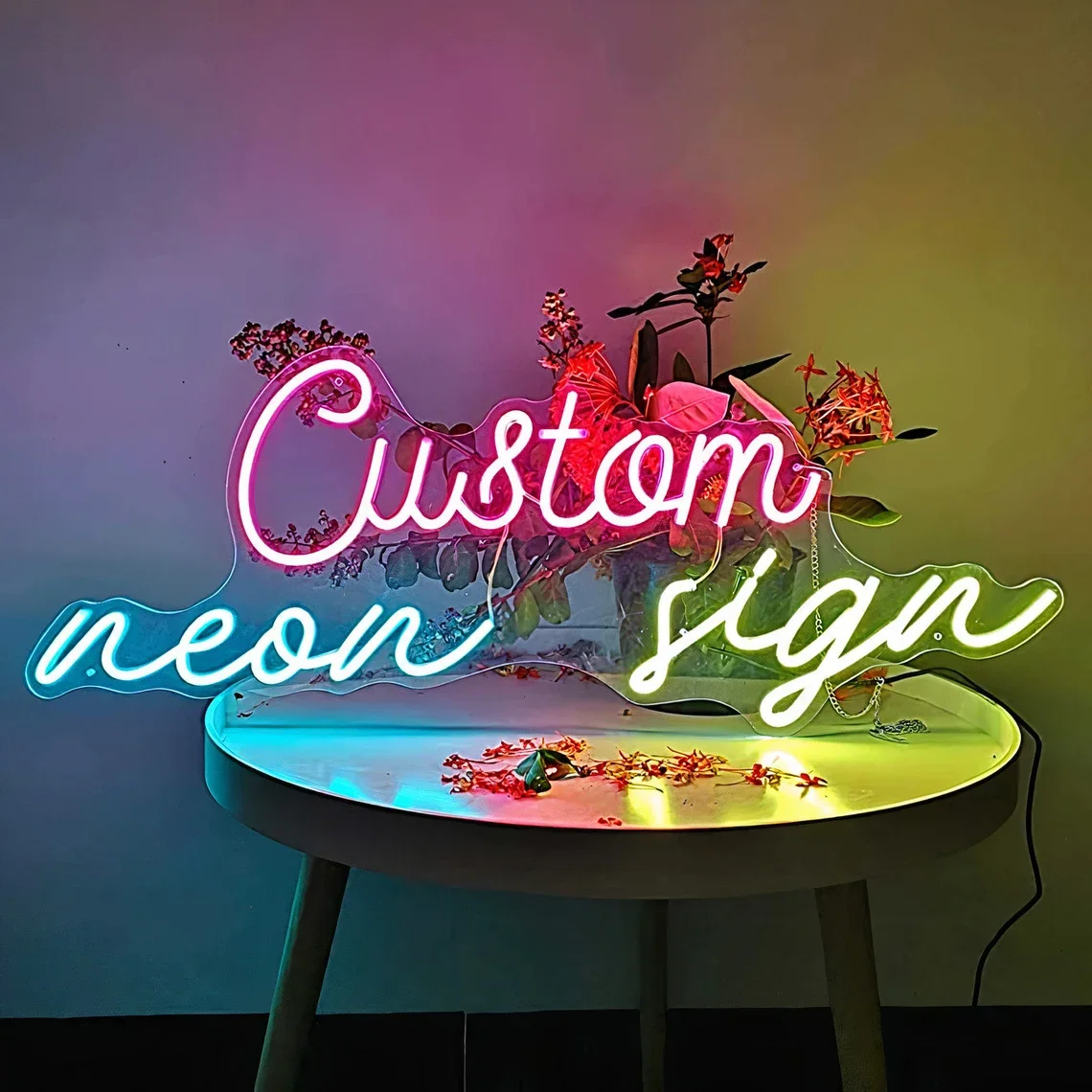 Custom Neon Signs, Personalized Led Neon Lights Sign,Neon Sign Customizable  for Wall Decor Wedding Birthday Party Bedroom Bar Shop Name Logo Lights
