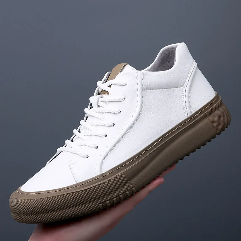 

Men's Shoes New Versatile Breathable Fashion Small White Shoes Men's Business Casual Leather Shoes British Trendy Board Shoes