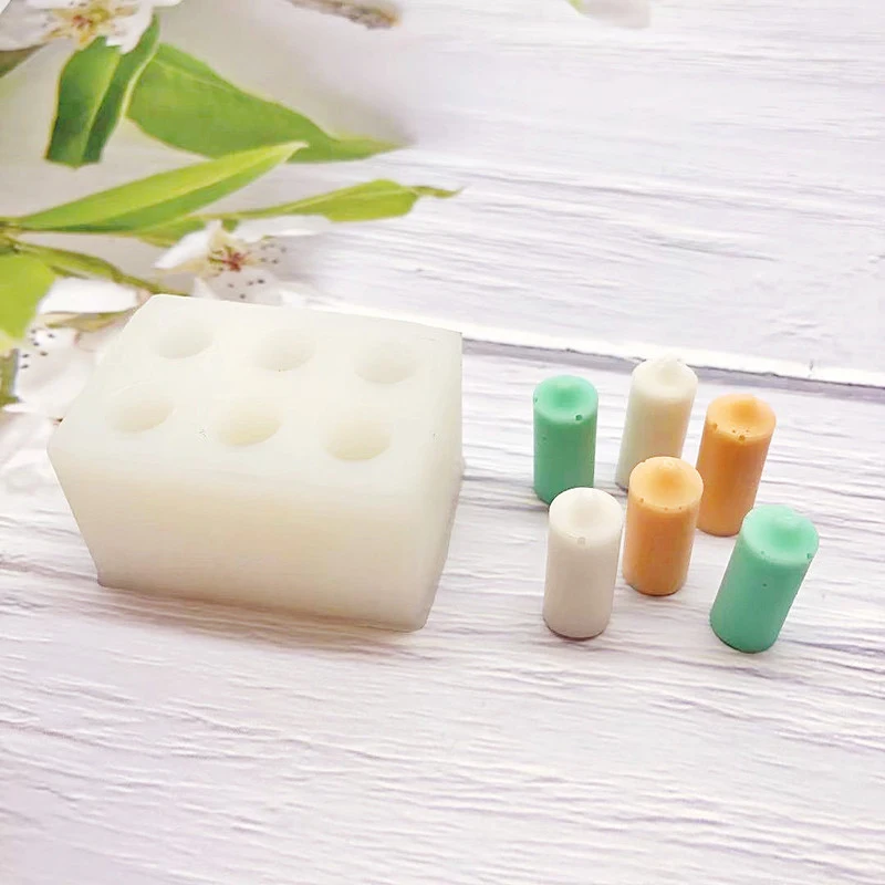 3D 실리콘 몰드 수제 DIY 미니 실린더 비누 양초 몰드, 양초 아로마