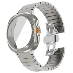 Luxury Stainless Steel Strap for Galaxy Ultra Metal Watch Band (Titanium titanium)