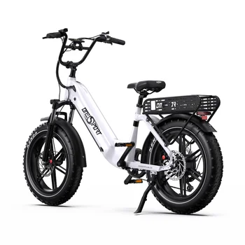 Bicicletta Elettrica da Montagna ONESPORT OT08 2026, Autonomia 90km, Motore 500W, Batteria 48V18AH, Pneumatici Fat 20"X4.0