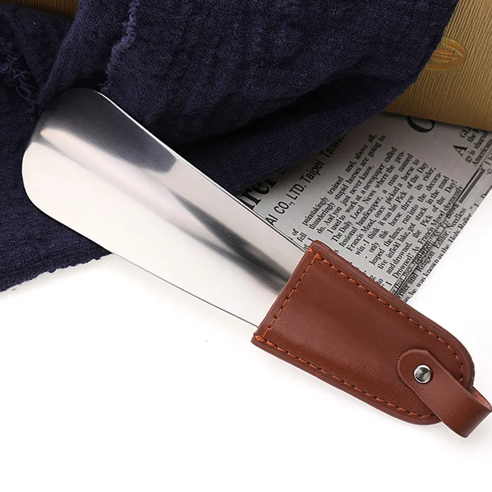 

2pcs Shoe Horn Home Travel Hand Tool Convenient With Handle Boots Stainless Steel Handheld Adults Helper Portable Lazy