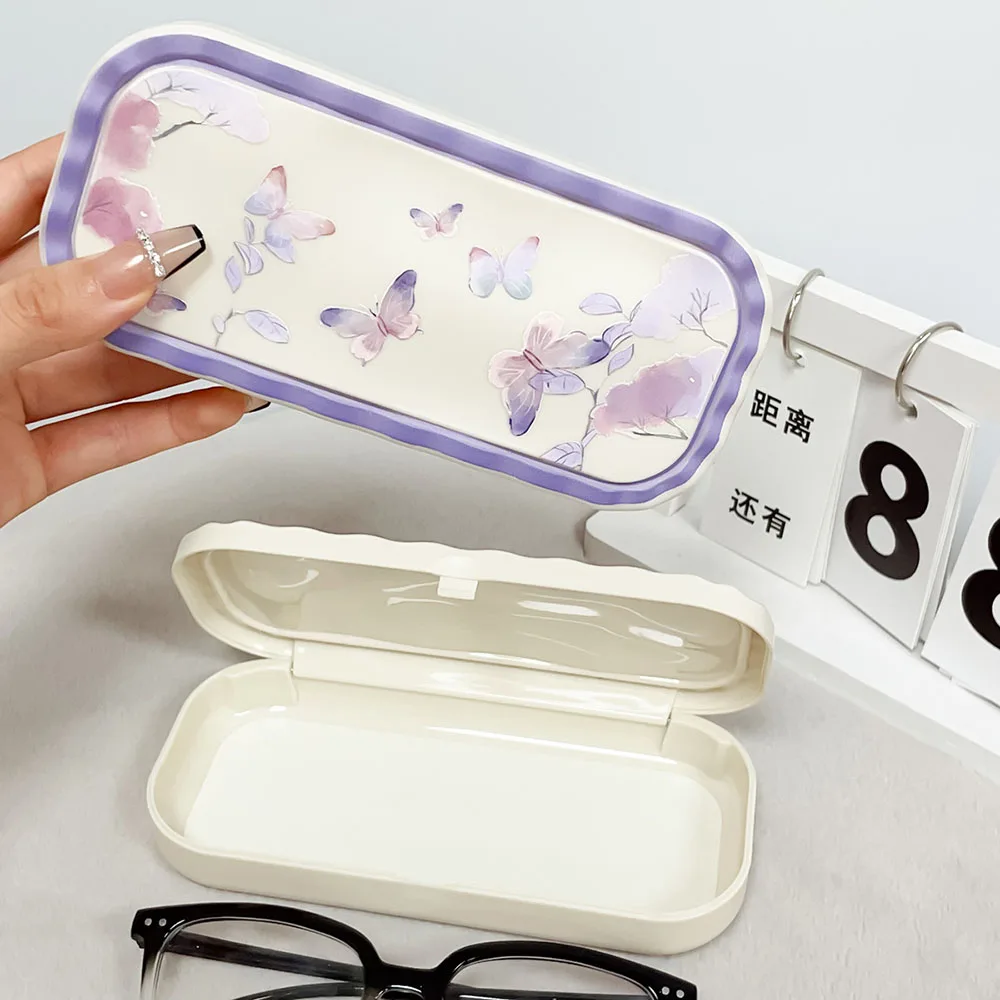 

Big Transparent Glasses Case Matte PVC Eyeglasses Case Student Butterfly Glasses Box Sunglasses Case Cute Cartoon Animal