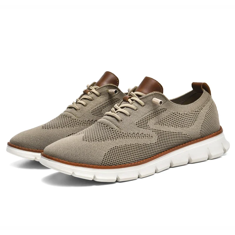 

Men Sneakers Mesh Breathable Solid Color 2024 Flats Jogging Sports Low Top Footwear Spring Autumn Casual Shoes Zapatillas