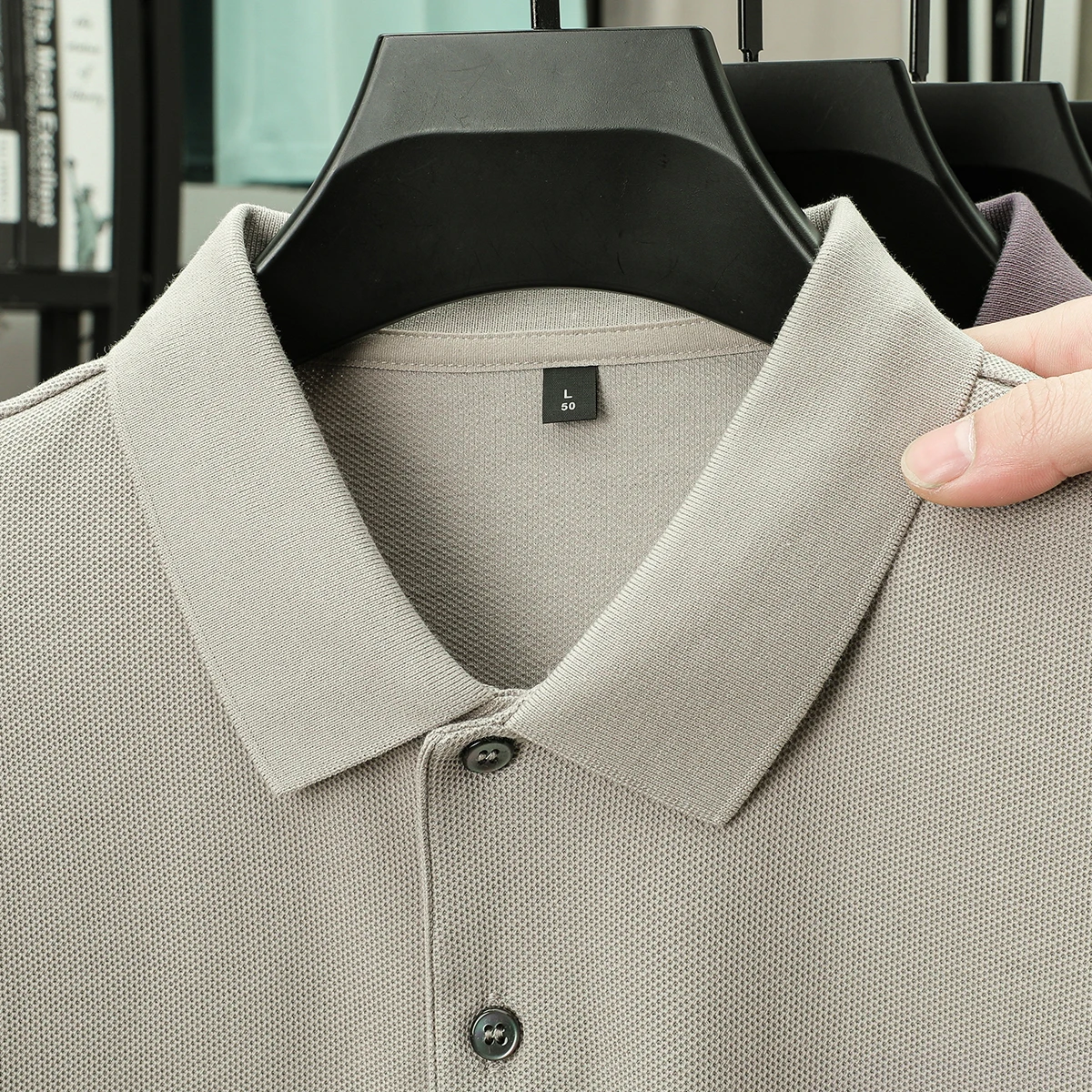 100% pure cotton luxury brand men's short sleeved polo shirt summer fashion stripe classic golf top casual silk business T-shirt 99 S138877c0b9b549a4a0b50e444700a97aP