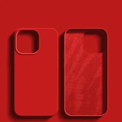 Premium Liquid Silicone Protective Phone Case - Sleek & Durable Bumper Cover - iPhone 15 Plus (Red)