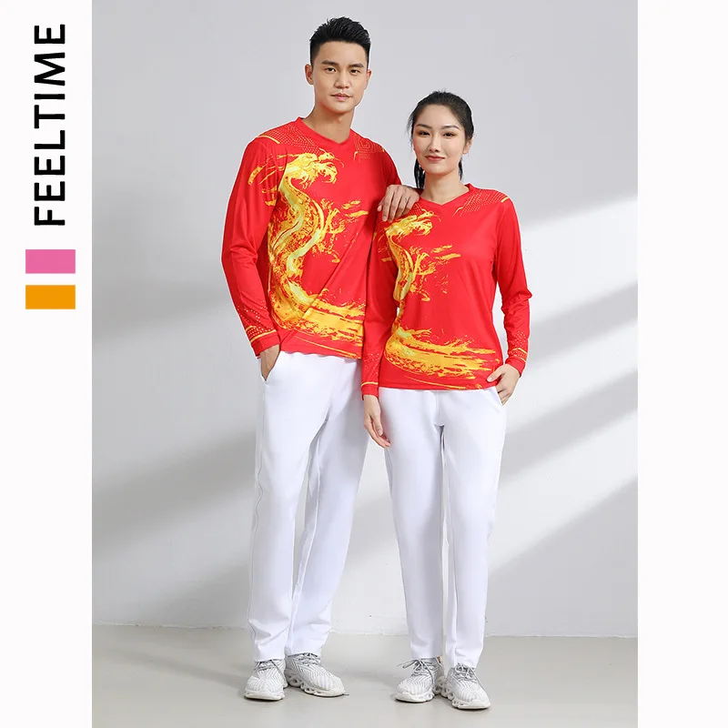 Table Tennis Adult Child Men Women Team Suits Sportswear Games Transport Autumn Winter Long Sleeved Jerseys Pants Badminton Set