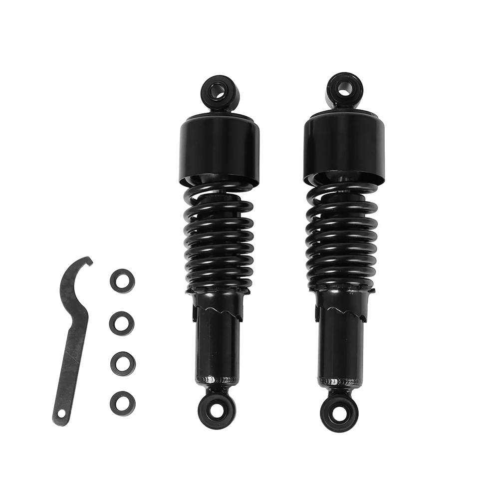 2pcs Motorcycle 267mm Rear Shock Absorber Adjustable Shocks Spring For