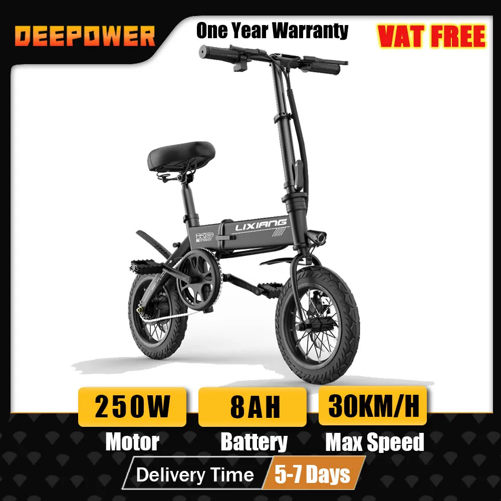 

250W Adults Ebike Electric Bike Bicycle 36V 7.8AH 14 Inch Tire Folding Electric E Bikes Mountain Ebikes Free Shipping
