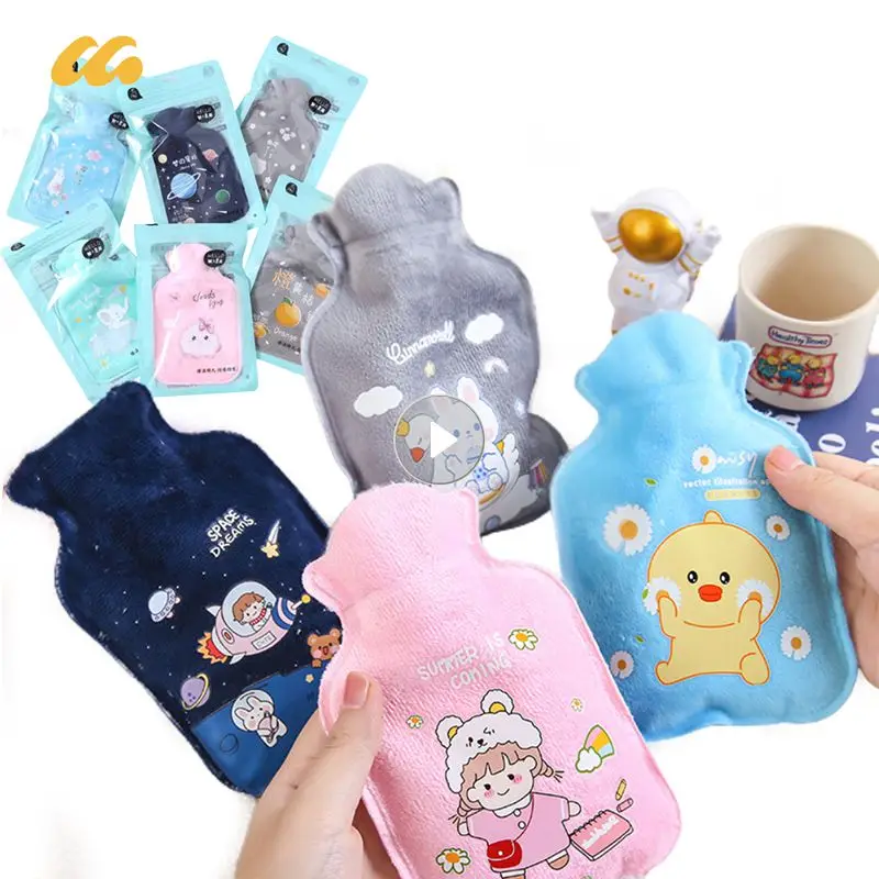 150ml Lovely Cartoon Hand Po Warm Water Bottle Mini Hot Water Bottles Portable Hand Warmer Girls Pocket Hand Feet Hot Water Bags