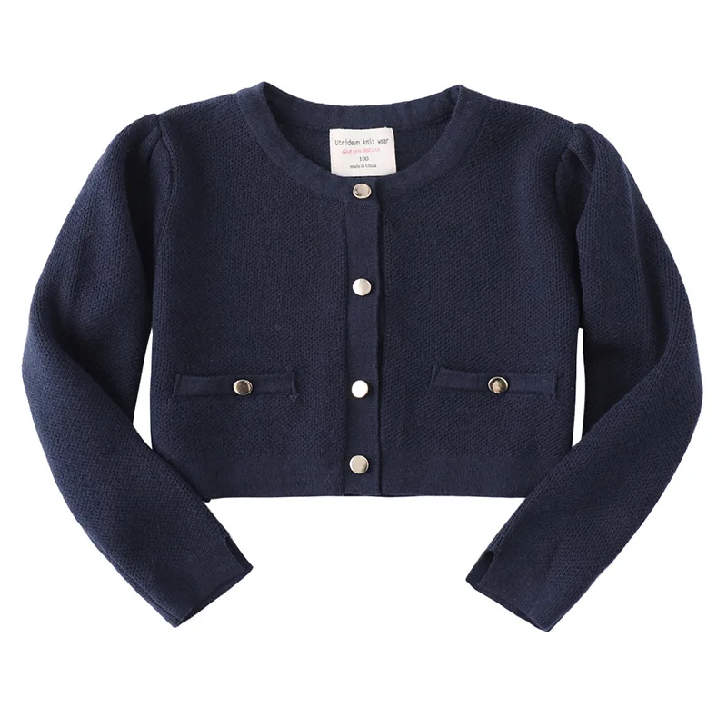 

2-6 Years Button Jacket Children Coat Cardigan White Red 100% Cotton Girl Cardigan 2 3 4 5 6Years Old Kids Clothes OGC225118