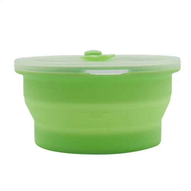 1 PC Salad Bowl Camping Bowl Foldable Silicone Collapsible Bowl Lunch