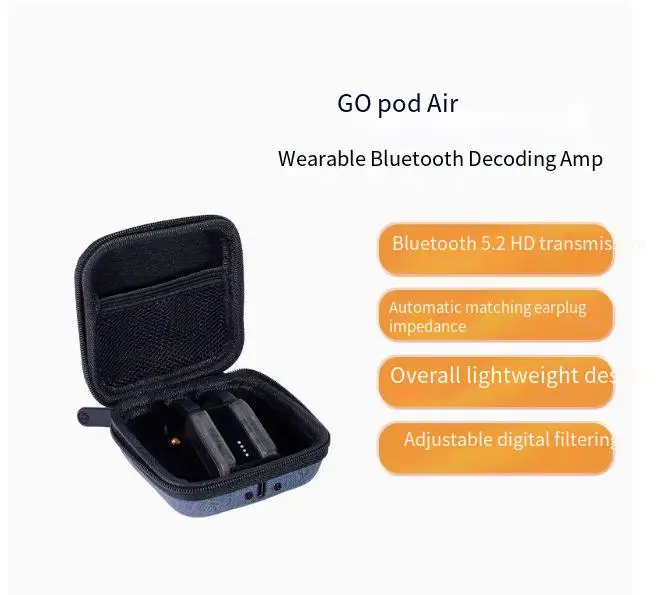 IFi Go Pod Air HD HiFi TWS 진정한 무선 블루투스 이어훅 헤드폰 앰프(MMCX 0.78mm 커넥터 포함)