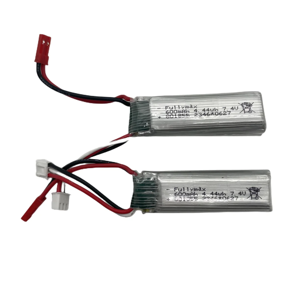 2 Batterie Al Litio 7.4V 600mAh Per Aereo RC XK A280 - Ricambio Con Maggiore Durata E Materiali Di Alta Qualità - 4