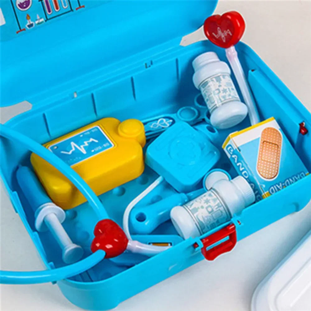 17pcs Kids Pretend Doctor Set Portable Backpack Medical Kit Doctor Toys Classic Role Play Game Toys for Children Gifts 3