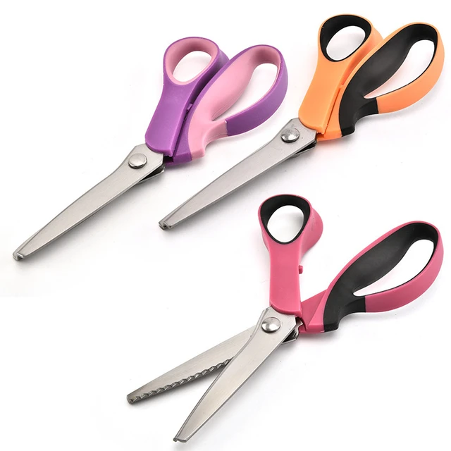 Chisel Pinking Shears Cloth Cutting Tailor Zigzag Scissors Fabrics for  Sewing Clothes Zig Zag Leather Stationery Cutter Paper - AliExpress