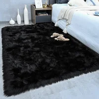 Tapis en velours long de luxe VIKAMA, tapis moelleux antidérapant pour chambre à coucher, salon, décoration de la maison 1