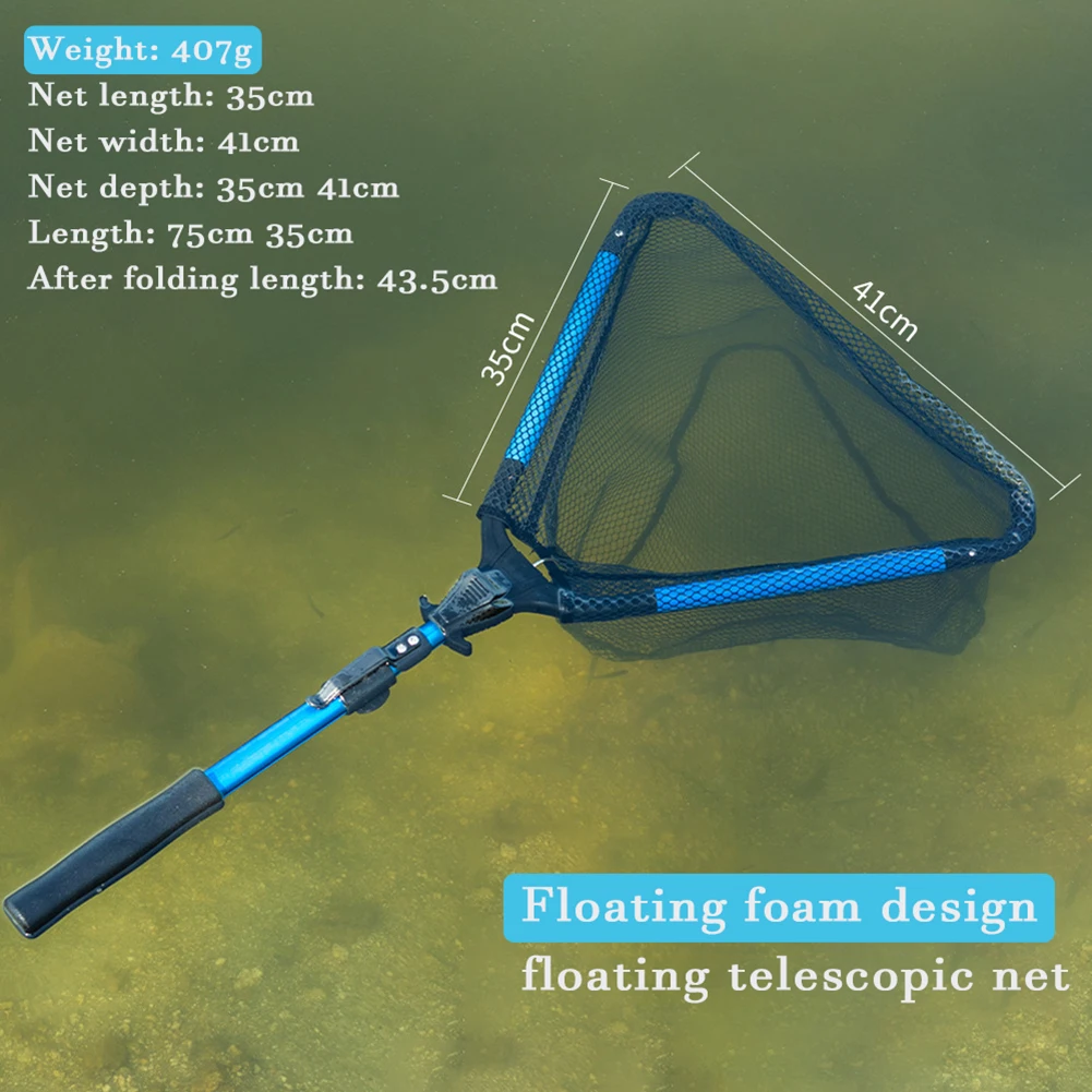 thumbnail image 2 of Boat Fishing Net Heavy Duty Extra Large - Telescoping Aluminum Handle (67-100in) For Saltwater & Big Fish Rubber Fishing Net 2 of 13