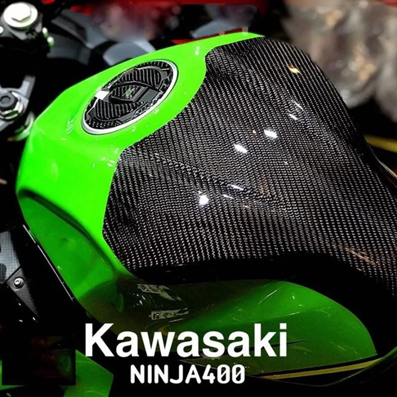 가와사키 NINJA400 2018 2019 용 탄소 섬유 오토바이 연료 탱크 커버 케이스, 가스 페어링 캡, 바디킷 쉘